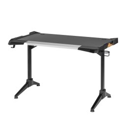 Гейминг бюро RFG Hero Pro, до 100кг. максимално натоварване, поставка за слушалки и чаша, черно
