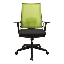 Работен стол RFG Trento 02 W, до 120кг, дамаска/меш, MultiTilt механизъм, коригиране на височината, лумбална опора, заключване в позиция, черно-зелен
