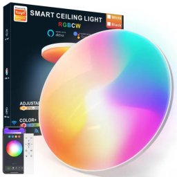WiFi RGBCW Многоцветен Плафон с Дистанционно и Циркаден Ритъм LED 24W