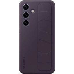 Оригинален гръб Samsung Standing Grip Cover за Galaxy S24 - Тъмно лилав, EF-GS921CEE