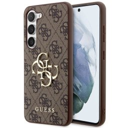 Гръб Guess PU 4G Metal Logo Case за Samsung Galaxy S24 - Кафяв
