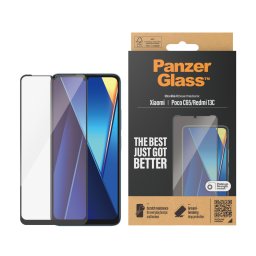 Стъклен протекто PanzerGlass за Redmi 13C / Poco C65 UWF - Черен