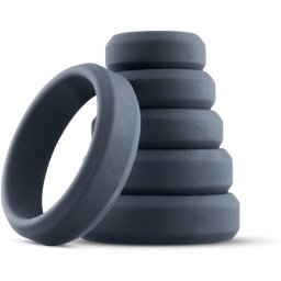 Boners Wide комплект пръстени black 6 бр.