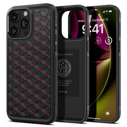 Гръб Spigen за iPhone 15 Pro Max, Cryo Armor, Червен