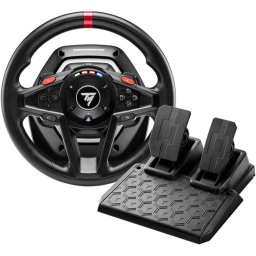 Волан с педали Thrustmaster T128-P EMEA EU (4160781), за PS5/PS4/PC, 270° до 900° градусов, магнитни педали T2PM без триене, 13 бутона, черен