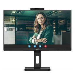 AOC 24P3CW, 23.8" IPS WLED, 1920x1080/75Hz, 4ms GtG, 300cd m/2, 1000:1, DCR 50M:1, AdaptiveSync, FlickerFree, Low Blue Light, 5Wx2, 5MP Windows Hello, Tilt, Height Adjust, Pivot, Swivel, HDMI, DP, RJ45, USB hub