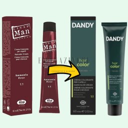 Lisap Безамонячна крем боя 5 мин. + активатор (13488) за мъже 60+60 мл. Dandy Hair Color