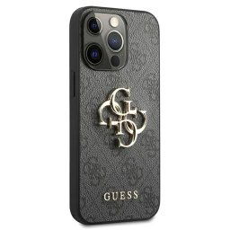 Гръб Guess PU 4G Metal Logo Case за iPhone 13 Pro Max - Сив
