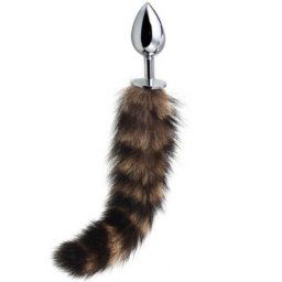 Метален Butt Plug с опашка "SENS SILVER TAIL" 35 см. Размер - S