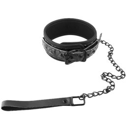 Луксозен колар с верижка "LUXURY FETISH BLACK"