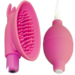 Вагинална помпа с клиторен стимулатор "NAUGHTY BUNNY PINK" 10 см.