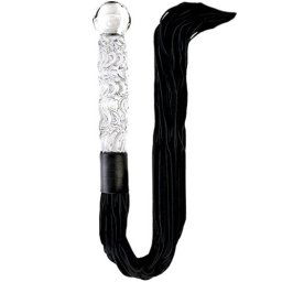 Стъклено дилдо с камшик "ICICLES GLАSS WHIP" 16 см на 67 см.
