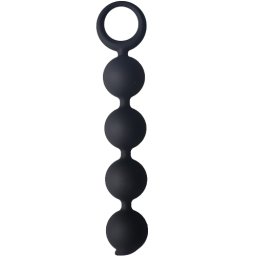 Анални топчета от медицински силикон "SFI BLACK" 15 см.
