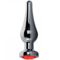 Метално дилдо Butt Plug "X FUN SILVER RED" 10 см. Размер-M