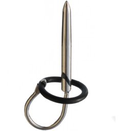 Стоманен пенис плъг със силиконови рингове "SMOOTH SCORPION" 7 см.