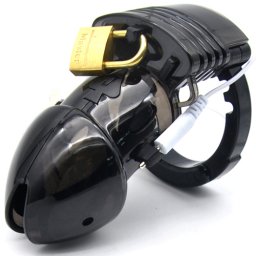 BDSM Електро клетка за пенис "BLACK JACK SMOKE" 7 см.