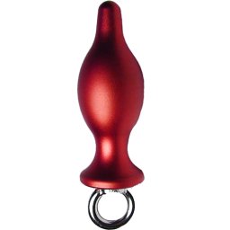 Алуминиев анален Butt Plug с халка "RED MOON" 9 см Размер - М
