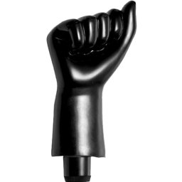 Вибратор за фистинг с формата на юмрук "MASTER BLACK FIST" 16 см.
