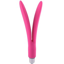 Анално-вагинален вибратор и стимулатор "VIRGO VIBRO PINK" 17 см.