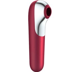 Мултифункционален вибратор масажор и стимулатор "SATISFYER DUAL LOVE R-RED" 16 см