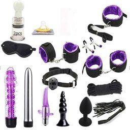 BDSM Вибро комплект "PURPLE MOON" 15 части