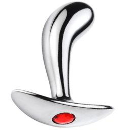 Метално дилдо Butt Plug за постоянно носене "SAILOR RED DOT" 7 см