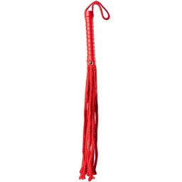 BDSM Камшик с памучни ресни "COTTON RED FLOGGER" 50 см
