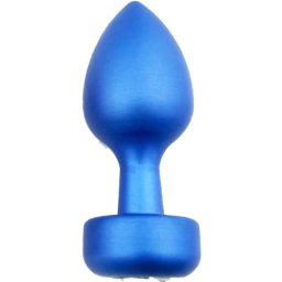 Алуминиево дилдо Butt Plug с бижутерия "SENSUAL BLUE" 8 см размер М