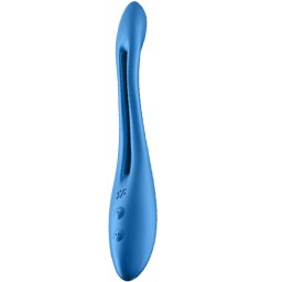 Мулти-функционален стимулатор за двойки или соло Unisex "ELASTIC GAME DARK BLUE" 20 см