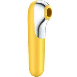 Мултифункционален вибратор масажор и стимулатор "SATISFYER DUAL LOVE YELLOW" 16 см