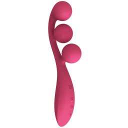 Луксозен вибратор и стимулатор "SATISFYER TRI BALL I RED" 23 см