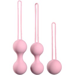 Комплект от различни анално-вагинални топчета Медицински силикон "AMAZING PINK TRIO"