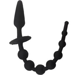 Анален разширител Butt Plug с топчета "GODSOME BLACK" 30 см