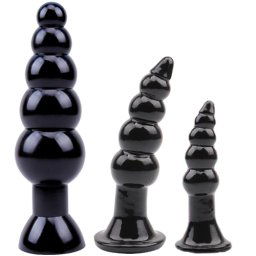 Комплект анални разширители "RUBICON STIP BLACK" 3 бр