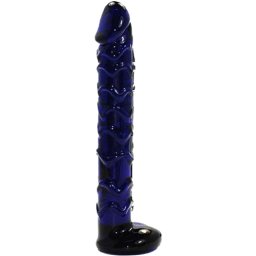 Стъклено дилдо "BOTTLE LONG BLUE" 18.5 см