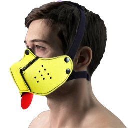 Маска за лице - кучешка муцуна "PUPPY MASK YELLOW"