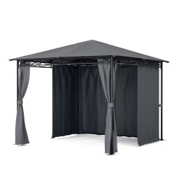 Blumfeldt Mondo, градинска шатра, парти палатка, стомана, полиестер, тъмно сиво (HMD1 - Mondo Grey)