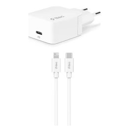 Зарядно устройство SmartCharger PD SmartCharger Travel Charger, 20W + 2DK40 Type-C to Lightning Cable, Бяло