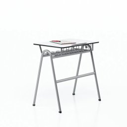 RFG Ученически чин Letme, единичен, 700 х 500 х 750 mm, бял плот, сив метал...