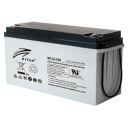 Акумулаторна батерия Ritar Power DC12-150, 12V, 150Ah, AGM, Insert M8: Позиция-C конектори