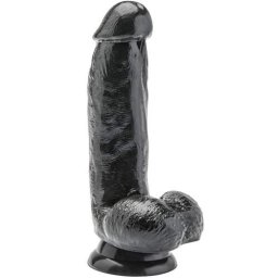 Лепяща се пенис отливка "GET REAL BLACK" 17 см.