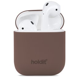 Kaлъф Holdit Silicone Case за AirPods 1/2 - Dark Brown