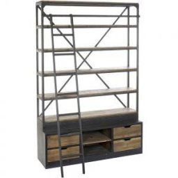 Книжарница DKD Home Decor Метал Бор (160 x 45 x 243 cm)