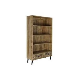 Лавица DKD Home Decor Черен Метал Тъмно сив Дърво манго (100 x 40 x 180 cm)