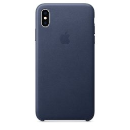 Оригинален гръб Apple Leather Cover за iPhone XS Max - Син, MRWU2ZM/A