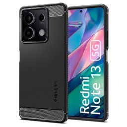 Гръб Spigen Rugged Armor за Xiaomi Redmi Note 13 5 G, Черен