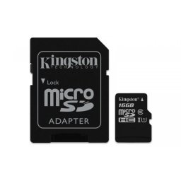 Карта Памет Kingston microSD 16GB Class 10 Gen2 + адаптер
