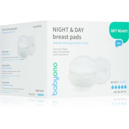 BabyOno Get Ready Night & Day еднократни подплънки за сутиен 40 бр.