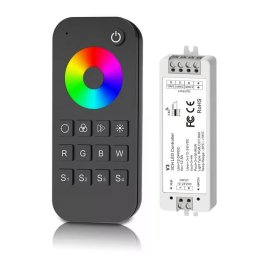 RF Дистанционно и Триканален Контролер 4A*3CH 12-24V DC за RGB LED Лента Комплект