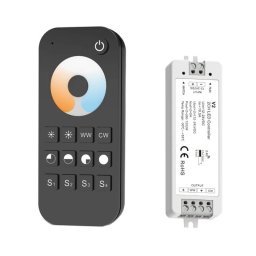 RF Дистанционно и Двуканален Контролер 5A*2CH 12-24V DC за CCT LED Лента Комплект